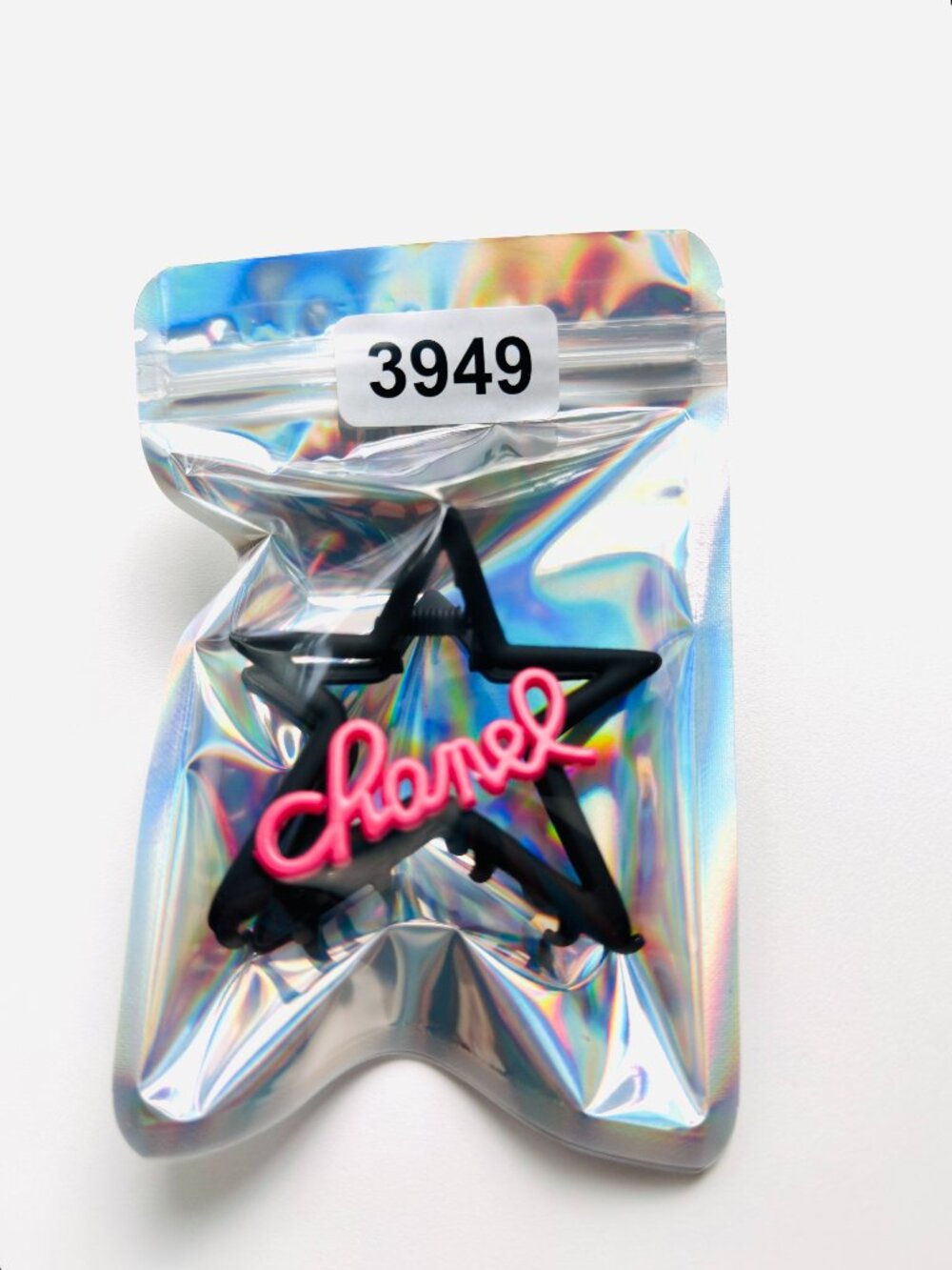 3949 HAIR CLIP STAR CHANEL HANDMADE HAIR